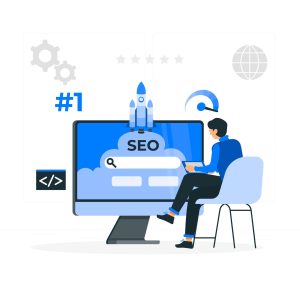 Animation of man and his SEO benefits