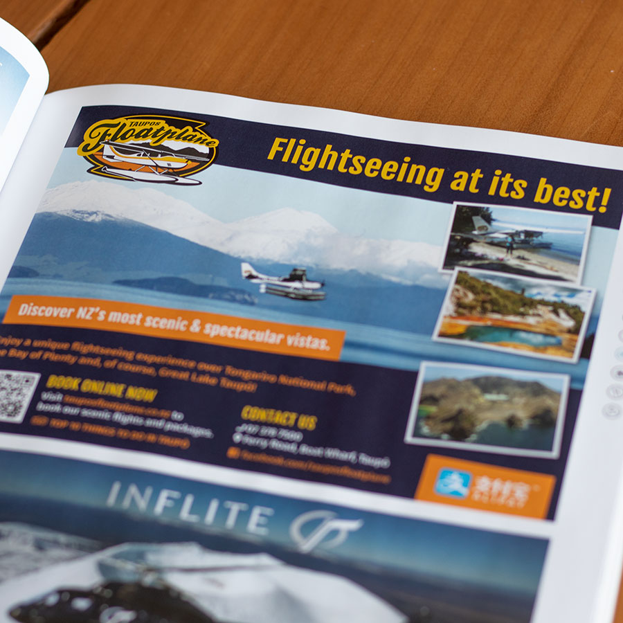 Taupos Float plane marketing collateral